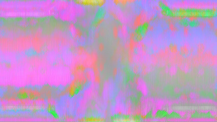 Abstract iridescent glitch art background image.