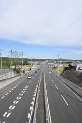 歩道橋から見た道路