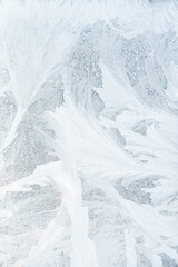 Winter background. Frost pattern. Cold weather. Christmas coming. Decorative abstract natural ice...