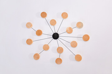 Human resource management and recruiting business concept. Communication of employees and people.