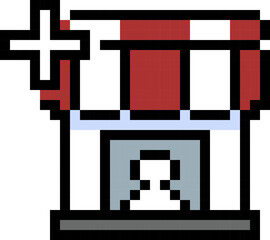 Obraz premium shop pixel icon