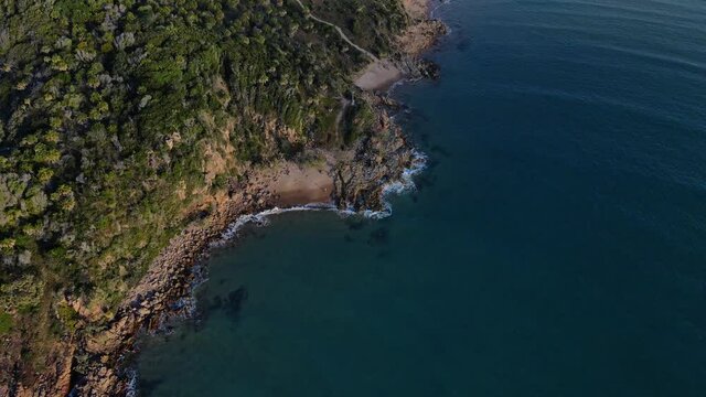 Aerial View Of FV Dianne Memorial Park At The Town Of 1770 On Gladstone Region, QLD, Australia.