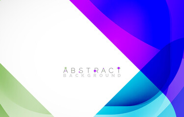 Minimal background. Abstract square shape with round corners created with wavy forms. Vector Illustration For Wallpaper, Banner, Background, Landing Page