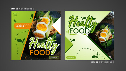 Flyer or Social Media Post Template Themed Food