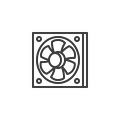 Computer fan line icon