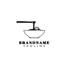 asian foods logo icon design template cartoon vector illustration