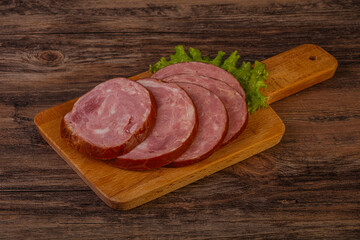 Slices of pork meat ham