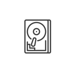 Hard disk line icon