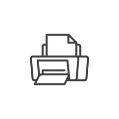 Printing printer line icon