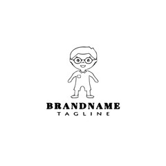 children logo cartoon icon design template graphic isolated vector illustration