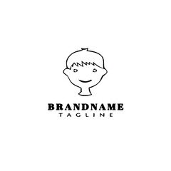 children logo unique icon design template black isolated vector illustration