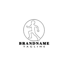 children logo creative icon design template black isolated vector illustration