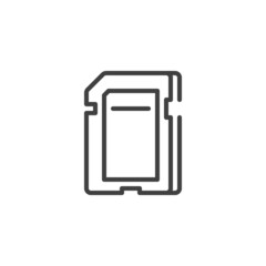 Micro SD line icon