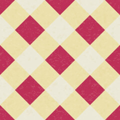 Circus carnival retro vintage dominoes seamless pattern. Argyle diamond shaped rhombuses. Textured old fashioned retro graphic template. Vector texture background tile