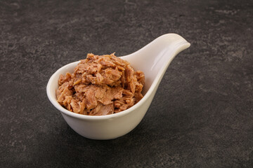 Canned tuna fillet for salad