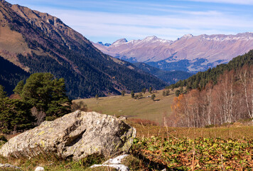 Landscape in the mountains in autumn