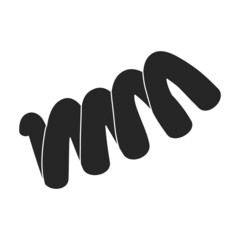 Pasta of italian black vector icon.Black vector illustration pasta and spaghetti,. Isolated illustration of italian food icon on white background.