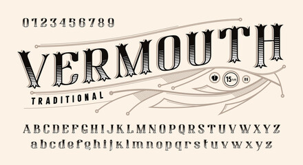 Decorative serif font in elegant style