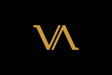 VA letter logo design vector. Monogram VA abstract logo.
