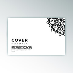 cover template with mandala flower.