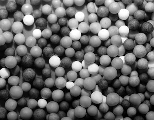 black and white spheres
