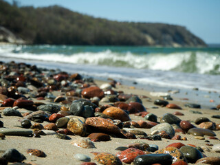 Pebbles on the sea beach 