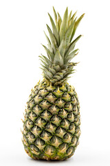 Pineapple on a white background. In combination with a shade of ripe pineapple. Close-up story format