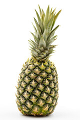 Fototapeta premium Pineapple on a white background. In combination with a shade of ripe pineapple. Close-up story format