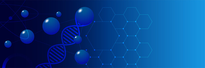 Abstract medical banner background. Template design with concept and idea for healthcare technology, innovation medicine, health, science and research. Medical pattern website header or web banner