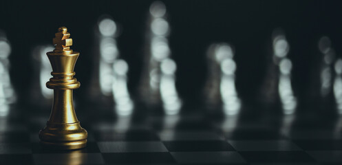 Chess game. Business, competition, strategy, leadership and success concept.