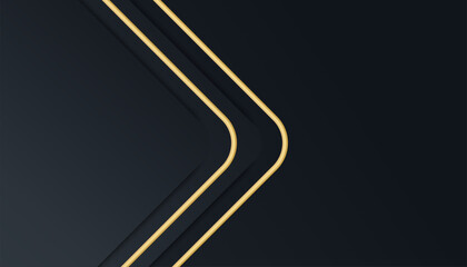 Abstract luxurious black gold background. Modern dark banner template vector with geometric shape patterns . Futuristic digital graphic design. Black gold background