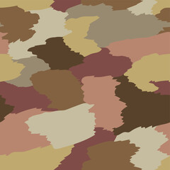Brown and pink camouflage seamless pattern background.