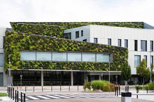 Green wall of the hospital in Strasbourg, France