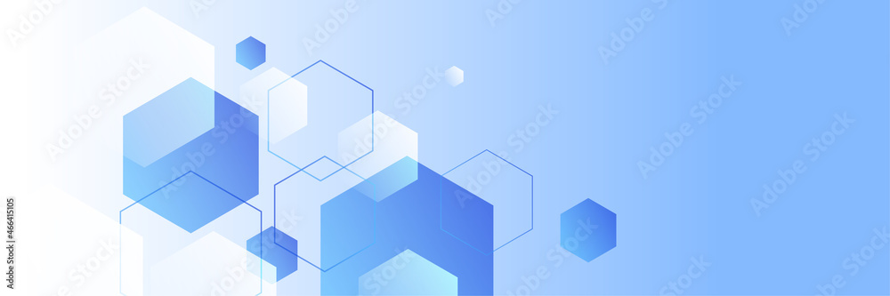 Poster abstract modern blue banner background design with health icons and symbols. template design with co