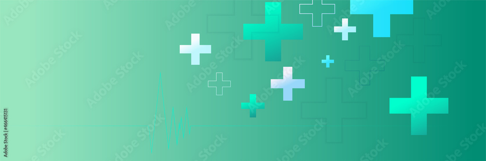 Aufkleber abstract medical background with health icons and symbols. template design with concept and idea for