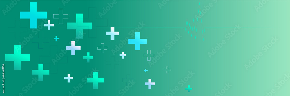 Aufkleber abstract medical background with health icons and symbols. template design with concept and idea for