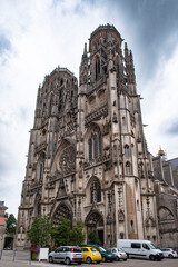 Fototapeta premium Architecture of the Toul cathedral façade in France