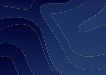 Obraz premium Modern dark blue and gold abstract background. Abstract polygonal pattern luxury dark blue with gold. Dark navy blue and gold geometrics and lines background. Design for presentation, banner, cover.