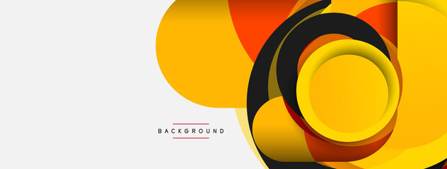 Circle and round shapes abstract background. Vector illustration for wallpaper banner background or landing page