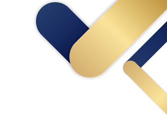 Abstract gold blue geometrics and lines background. Abstract template dark blue luxury premium background with luxury pattern and gold lighting lines. Modern vector template for presentation banner