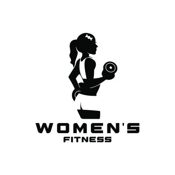 female fitness logo. vector illustration of a woman lifting a barbell. suitable for logo
health, fitness, supplements and other businesses