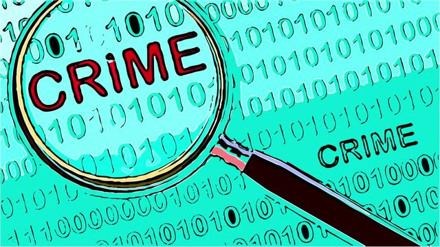 2d animation in comic style - cyber crime