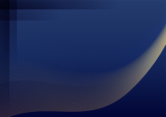 Abstract blue and gold white background with gold threads. Abstract polygonal pattern luxury dark blue with gold.