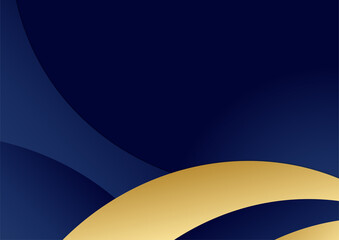 Abstract blue and gold white background with gold threads. Abstract polygonal pattern luxury dark blue with gold.