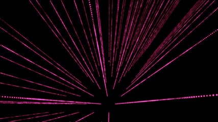 Obraz premium neon abstraction. pink rays on a black background. futuristic screensaver