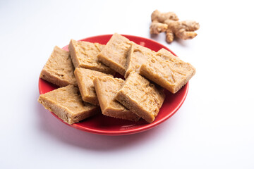 Aale pak or Adrak Barfi or Ginger Burfi