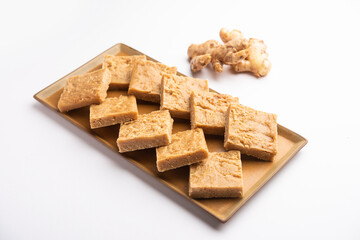 Aale pak or Adrak Barfi or Ginger Burfi