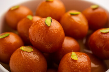 Gulab Jamun Indian sweet food for diwali or wedding