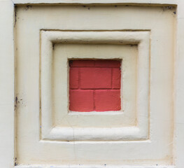 square finishing of the building made of bricks and cement