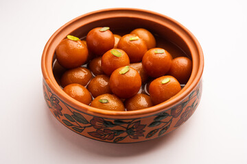 Gulab Jamun Indian sweet food for diwali or wedding